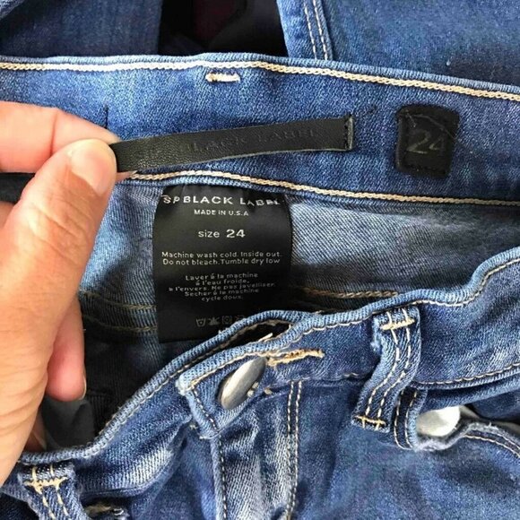 SP Black Label Skinny Jeans Blue Medium Wash 24 - Picture 6 of 7